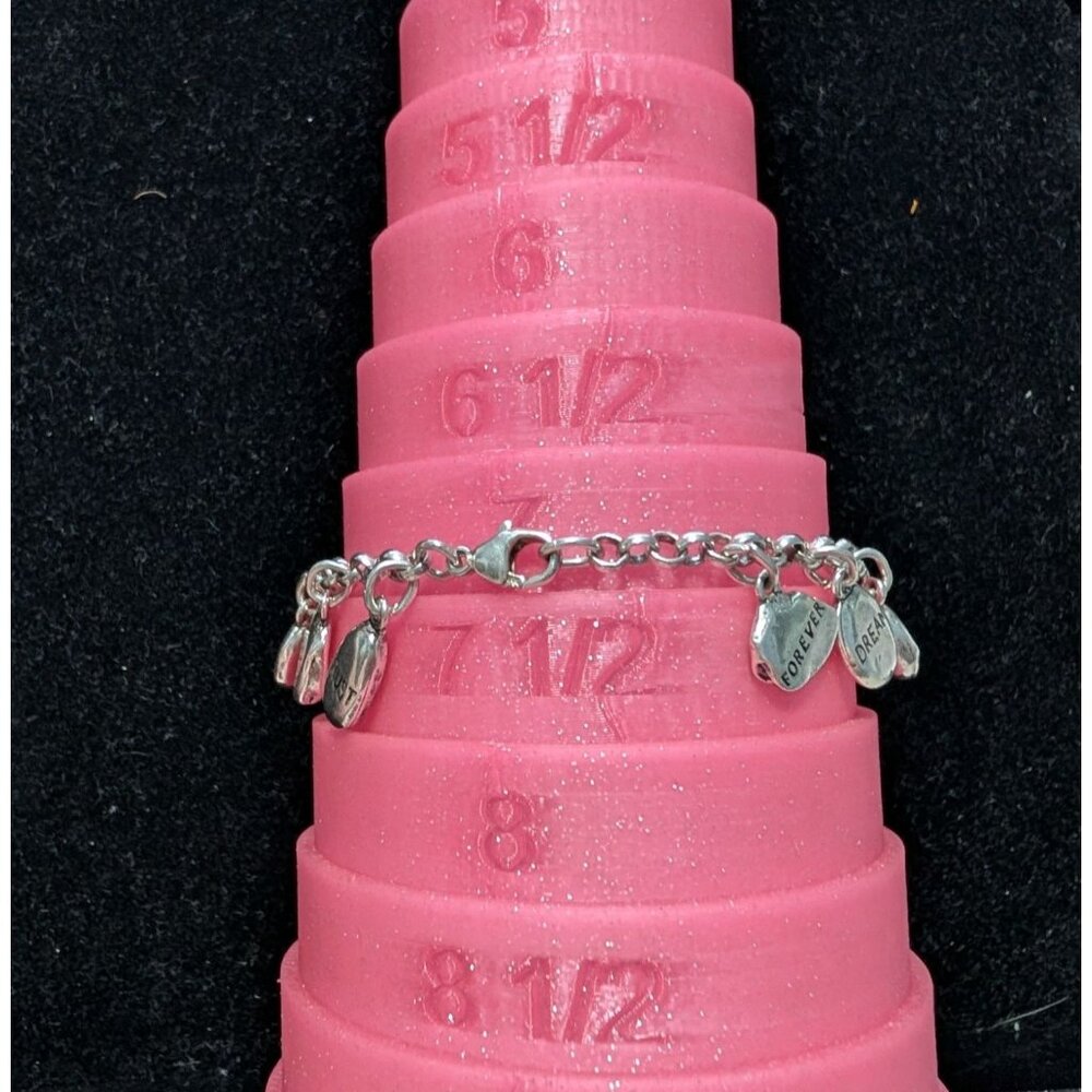 Sterling Silver Charm Bracelet 16 Inspirational Charms Lobster Clasp Size 7 - Picture 5 of 16
